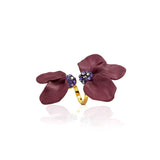 SILDARE-JEWELRY-FLOWER-austrian-crystal-RING-burgundy