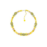 SILDARE-JEWELRY-FLOWER-austrian-crystal-necklace-yellow
