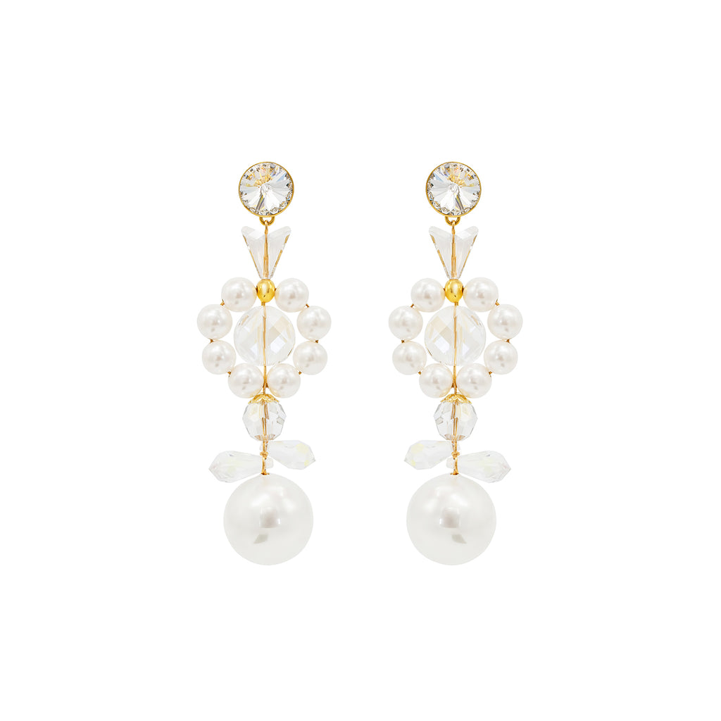 SILDARE-jewelry-floral-long-white-pearl-crystal-flower-elegant-gold-plated-earrings-wedding-bridal