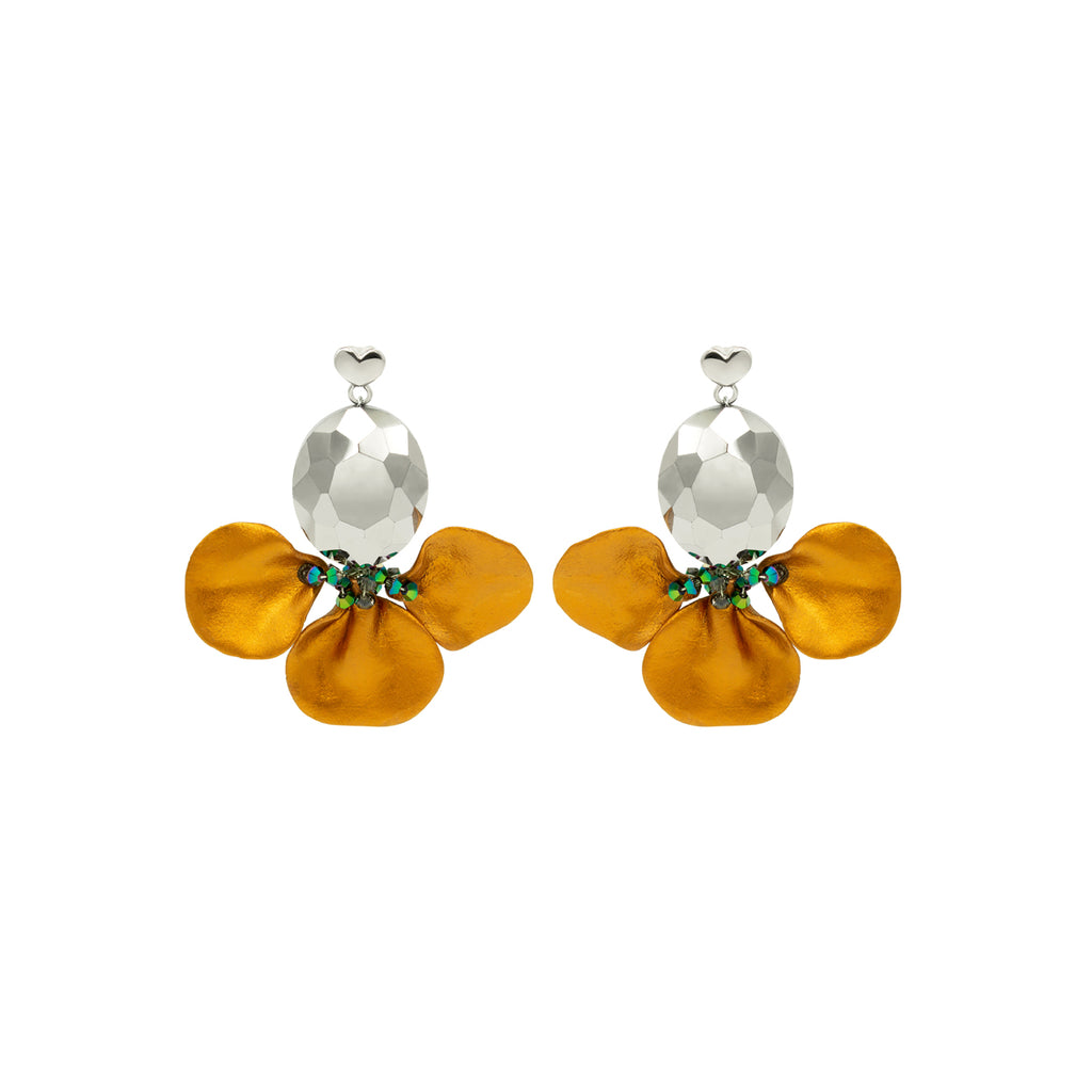 SILDARE-jewelry-gold-flower-crystal-silver-hreen-earrings