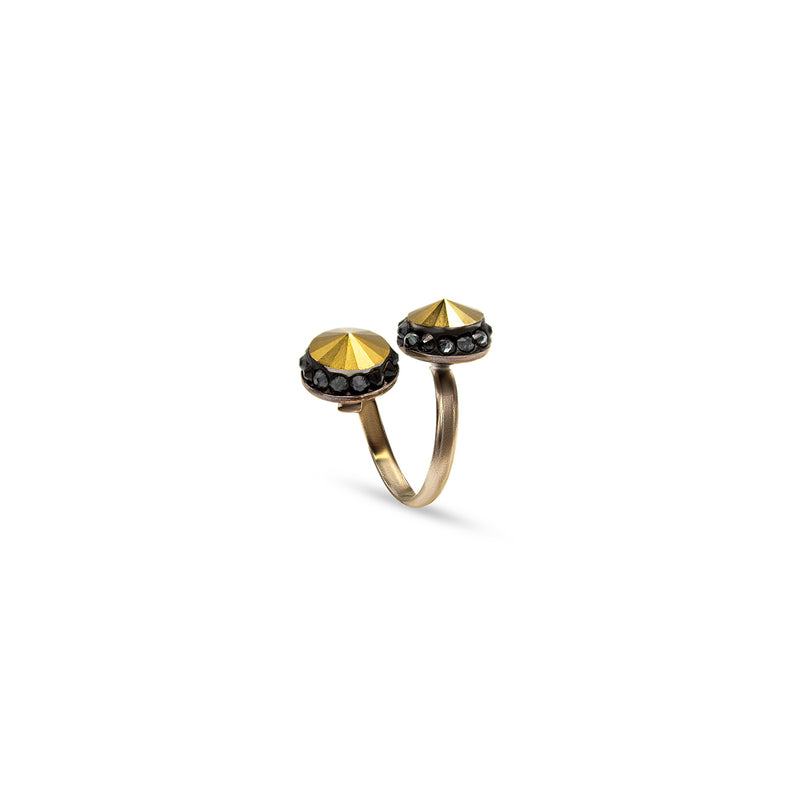 Swarovski crystal Rhodium plated statement fine ring