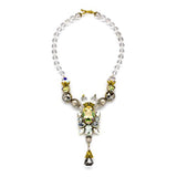 Swarovski crystal Rock gemstone statement handmade wedding bridal necklace 