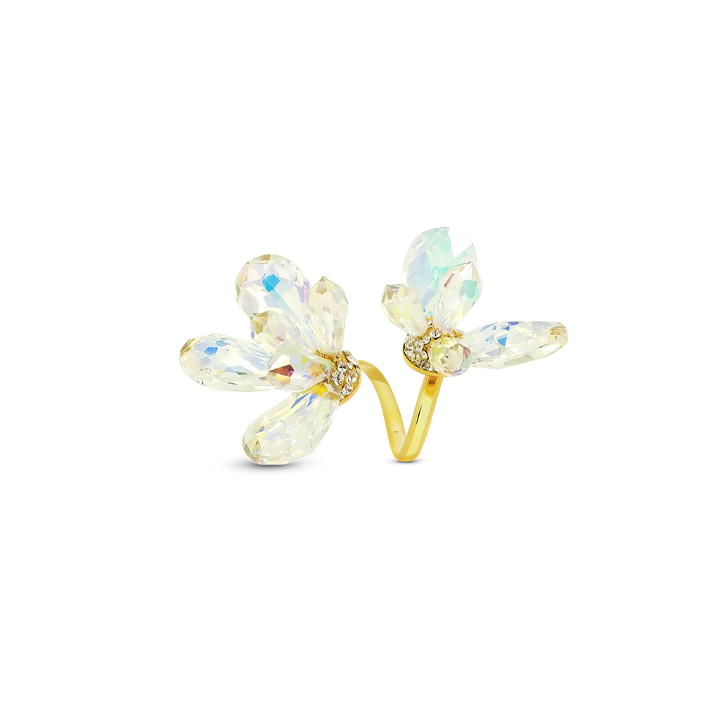 SILDARE-jewelry-Swarovski-crystal-gold-plated-ring-Flower
