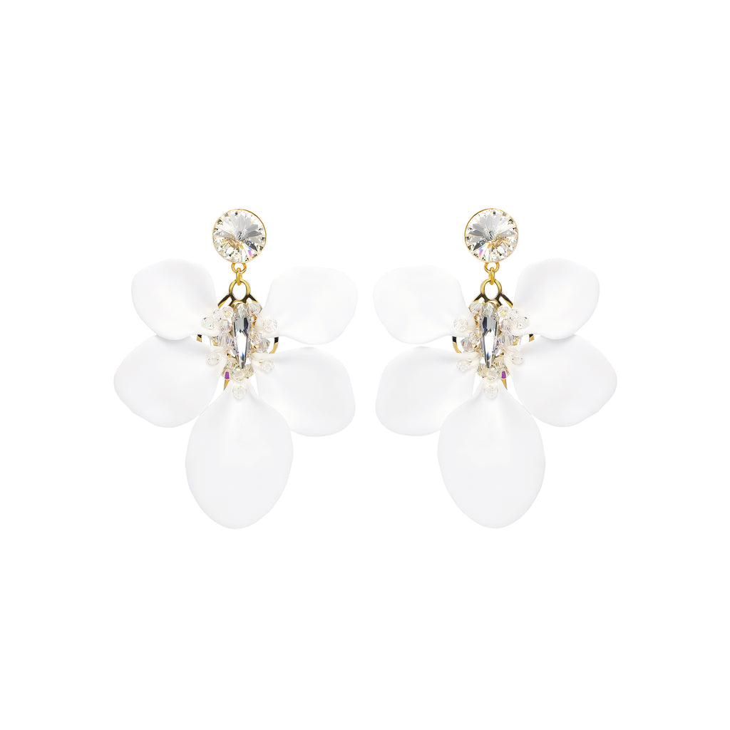 SILDARE-jewelry-white-magnolia-flower-handmade-big-statement-fashion-earrings