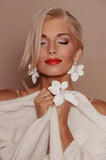 SILDARE-jewelry-white-magnolia-flower-handmade-big-statement-fashion-earrings