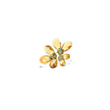 Gold plated flower beige wedding crystal floral cLuxury beige gold color topaz gold‑plated sterling silver 925 crystal statement ring — perfect for weddings, evening events, bridal elegance, and refined classic old‑money style; handcrafted one‑of‑a‑kind jewelry by SILDARE Jewelryocktail ring by Sildare jewelry. 