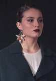 Flower gemstone earrings