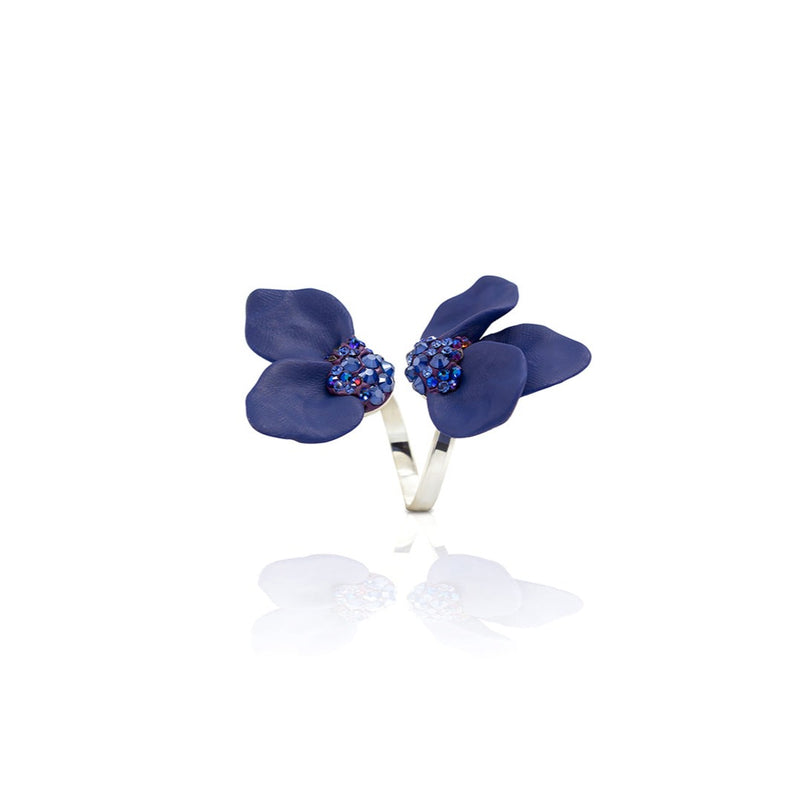 SILDARE-JEWELRY-FLOWER-austrian-crystal-RING-blue-royal-sapphire