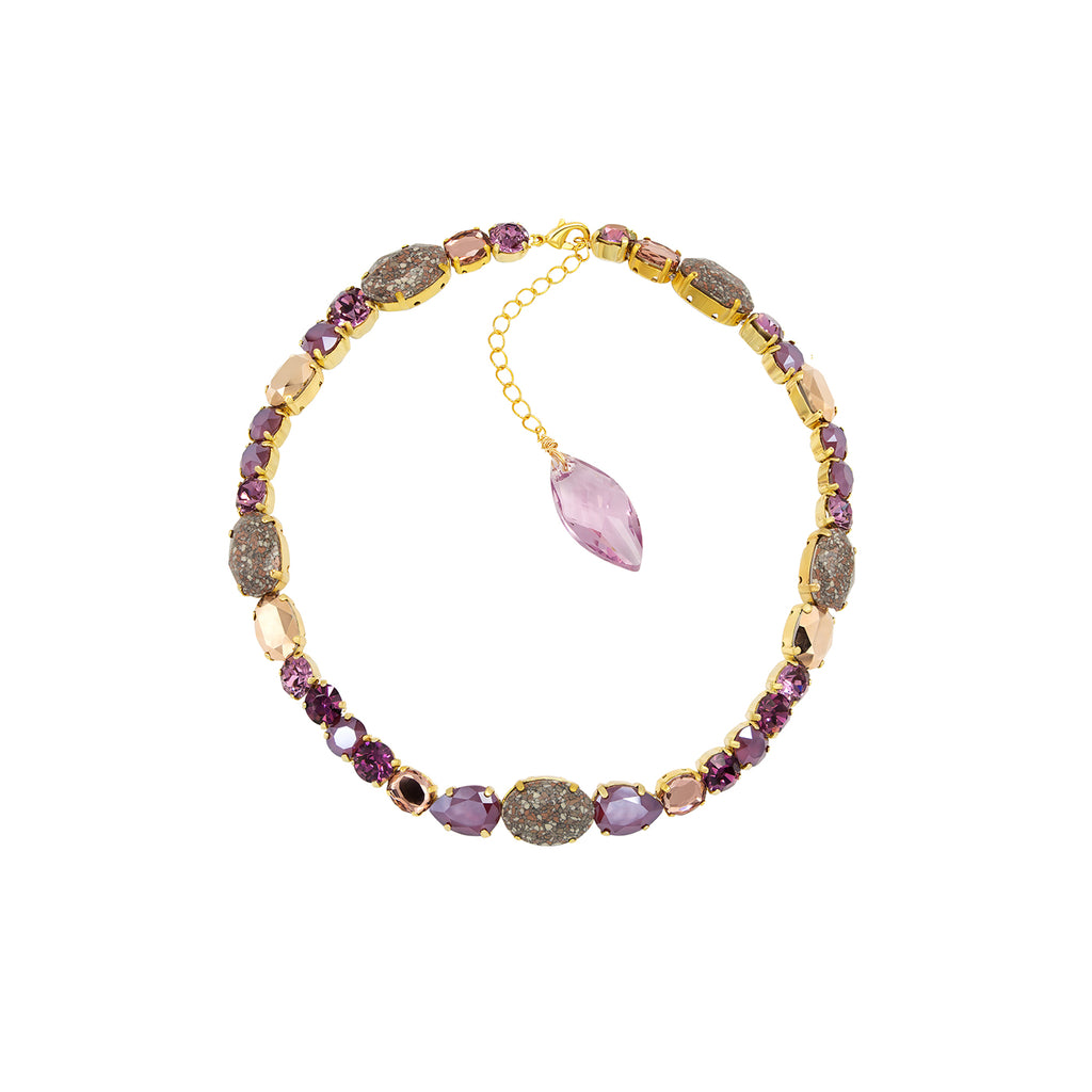 SILDARE-JEWELRY-FLOWER-austrian-crystal-burgundy-necklace