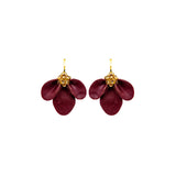 Burgundy Magnolia earrings