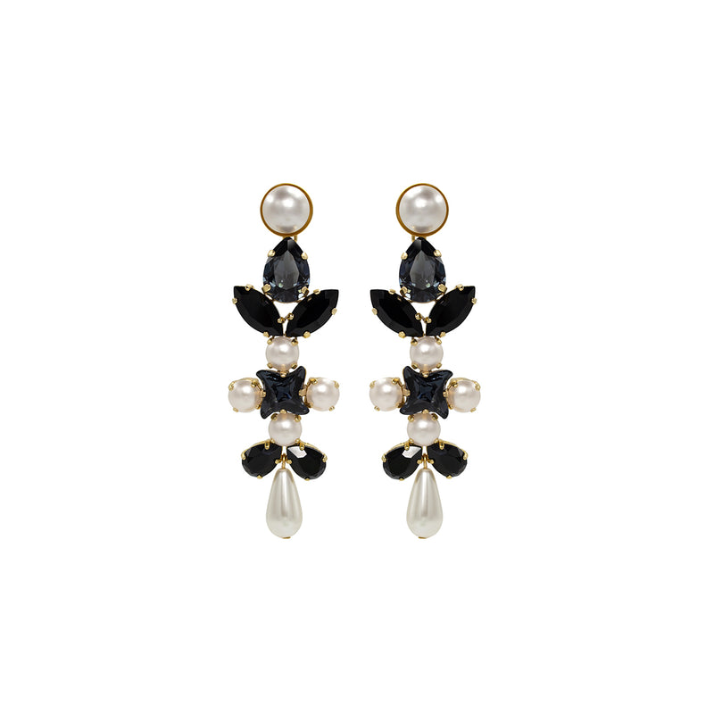 SILDARE-JEWELRY-white-black-austrian-crystal-pearl-gold-plated-chanel-earrings
