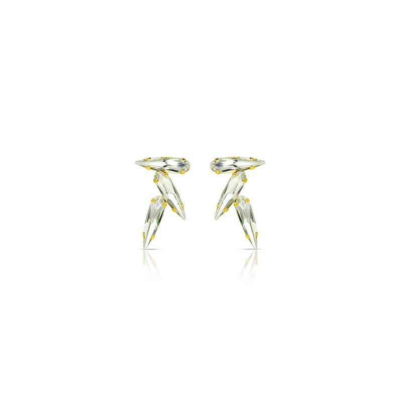 Handcrafted ÉCLAT de SILDARE Jewelry earrings with luminous sculptural design