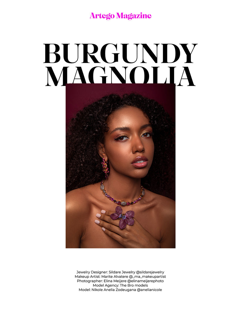 SILDARE-jewelry-burgundy-magnolia-flower-crystal-ring-earrings