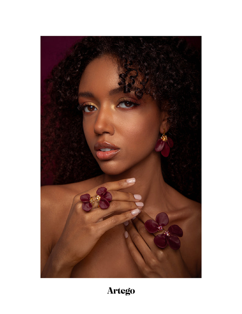 SILDARE-jewelry-burgundy-magnolia-flower-crystal-ring-earrings-artego