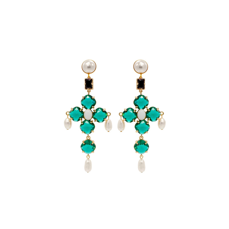 Handcrafted NOIRE de SILDARE Jewelry earrings with luminous sculptural design