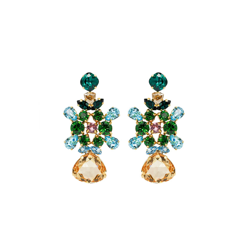 SILDARE-jewelry-colorful-elegant-classic-diamond-crystal-gold-plated-earrings