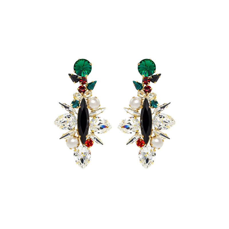 Handcrafted NOIRE de SILDARE Jewelry earrings with luminous sculptural design