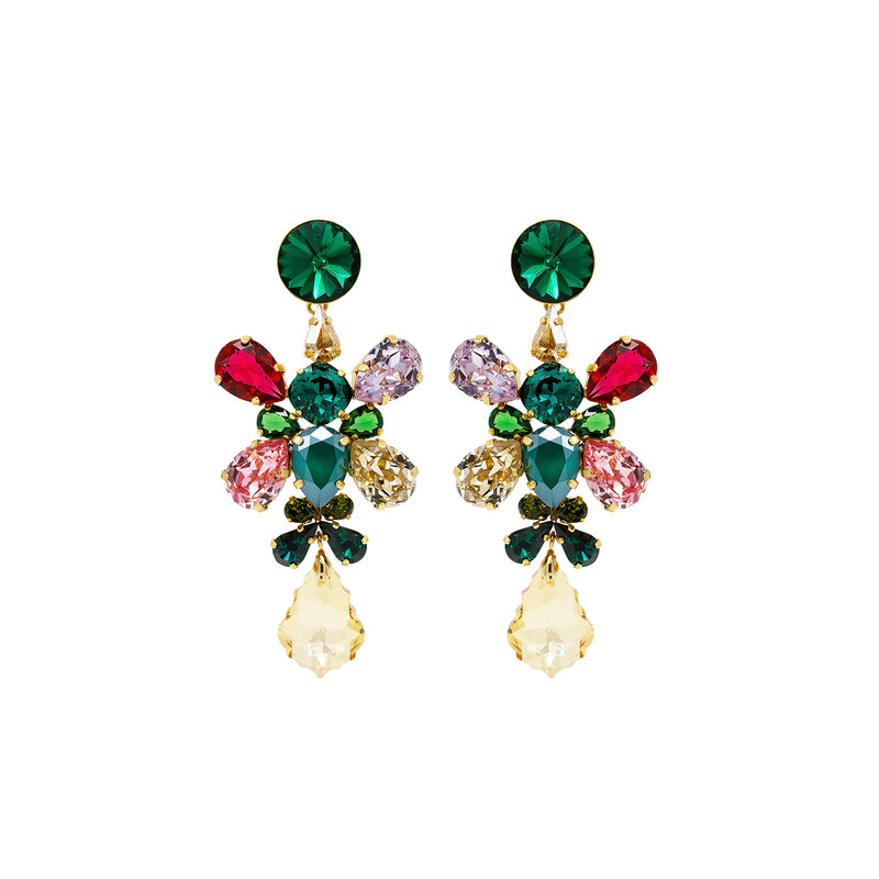 SILDARE-jewelry-colorful-elegant-diamond-austrian-crystal-gold-plated-earrings