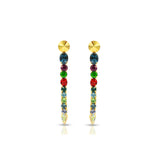 COLORFUL CRYSTAL DROP EARRINGS