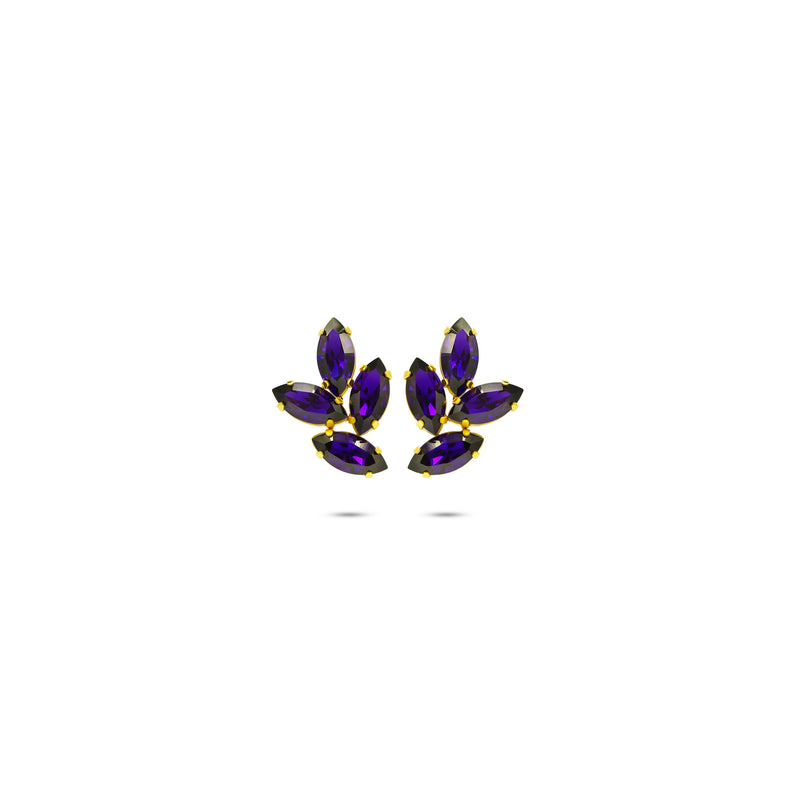 Luxury 24‑carat gold‑plated crystal drop earrings with high‑precision Austrian crystals — bold contrast, quiet elegance, refined feminine strength; perfect for weddings, evening events, party outfits, and elevated night‑out looks; handcrafted one‑of‑a‑kind jewelry by SILDARE Jewelry