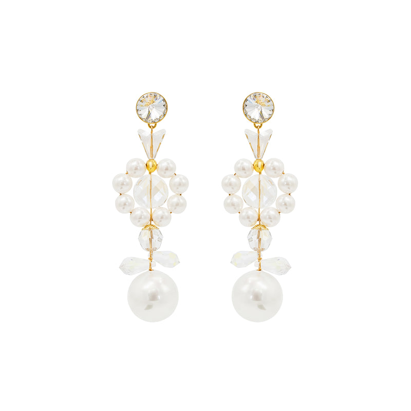 SILDARE-jewelry-floral-long-white-pearl-crystal-flower-elegant-gold-plated-earrings-wedding-bridal