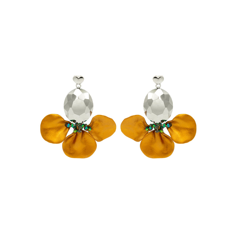 SILDARE-jewelry-gold-flower-crystal-silver-hreen-earrings