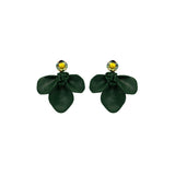 SILDARE-jewelry-green-flower-crystal-silver-earrings