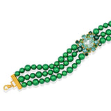 SILDARE Jewelry emerald green crystal statement choker with 24‑carat gold‑plated finish — luxury one‑of‑a‑kind fine women’s jewelry