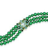 SILDARE Jewelry emerald green crystal statement choker with 24‑carat gold‑plated finish — luxury one‑of‑a‑kind fine women’s jewelry