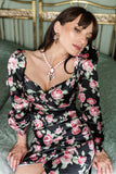 Luxury gold‑plated pink pearl statement necklace with high‑precision Austrian crystals and pearls — perfect for weddings, evening events, bridal elegance, and refined classic old‑money style; handcrafted one‑of‑a‑kind jewelry by SILDARE Jewelry
