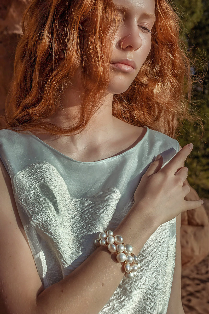 SILDAREjewelry-Austrain-pearl-white-gold-tone-bracelet