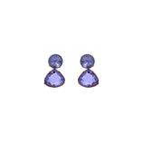 Tanzanite gold plated earrings
