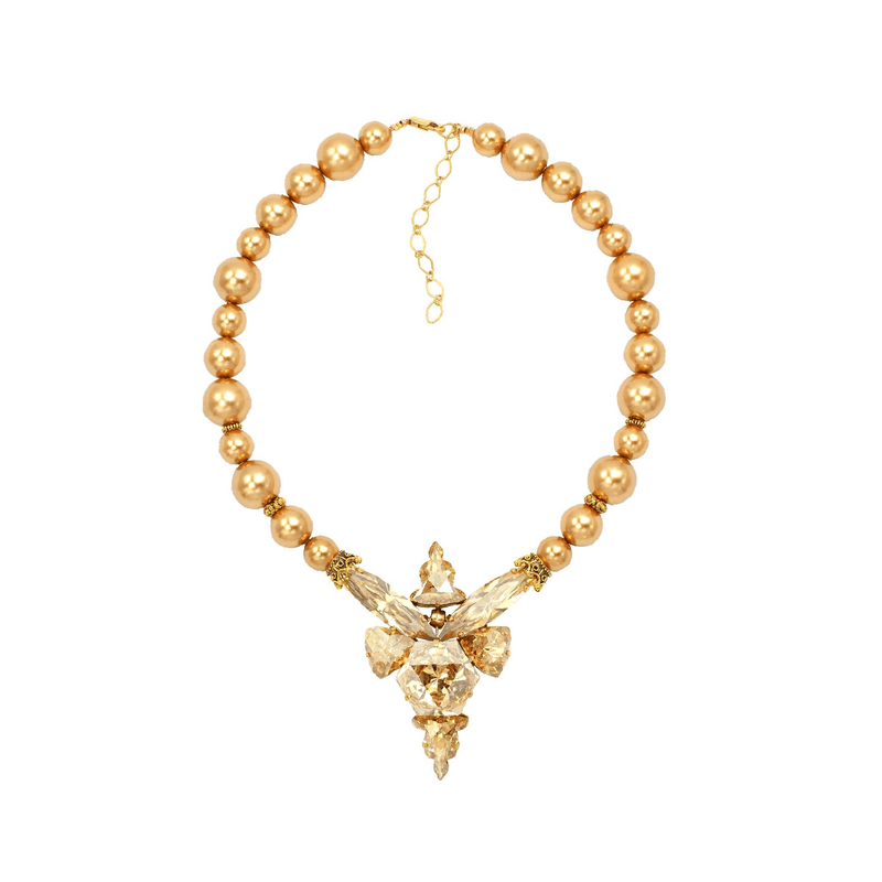 Handcrafted ÉCLAT de SILDARE Jewelry necklace with delicate radiant composition