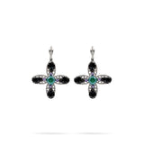 CRYSTAL CROSS EARRINGS