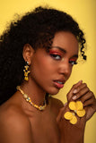 Luxury silver‑plated yellow drop earrings with high‑precision Austrian crystals — perfect for weddings, evening events, artistic elegance, and refined classic old‑money style; handcrafted one‑of‑a‑kind jewelry by SILDARE Jewelry