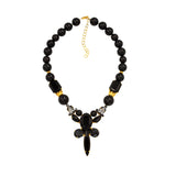 BLACK STATEMENT NECKLACE