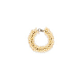 Luxury silver baroque pearl HÉRITAGE bracelet with soft sculptural contours and luminous cream‑toned pearls — quiet radiance, modern artistic elegance, intimate poetic presence; perfect for refined occasions, evening looks, gallery events, and elevated daytime style; handcrafted one‑of‑a‑kind jewelry by SILDARE Jewelry