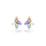 FLORAL CRYSTAL EARRINGS