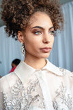 Luxury silver‑plated crystal drop earrings for weddings, evening events, bridal elegance, and refined classic old‑money style; handcrafted one‑of‑a‑kind jewelry by SILDARE Jewelry
