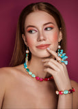 Luxury gold‑plated statement earrings with high‑precision Austrian crystals and pearls — perfect for weddings, evening events, bridal elegance, and refined classic old‑money style; handcrafted one‑of‑a‑kind jewelry by SILDARE Jewelry