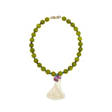 Luxury gold‑plated white coral necklace with high‑precision Austrian crystals and natural coral–agate–quartz gemstones — perfect for weddings, evening events, bridal elegance, and refined classic old‑money style; handcrafted one‑of‑a‑kind jewelry by SILDARE Jewelry