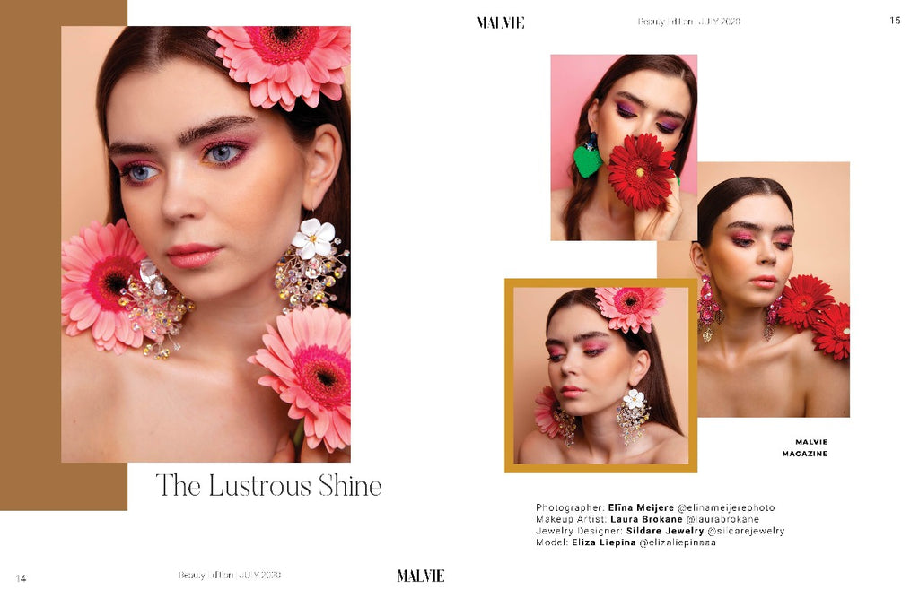 Elegant bridal statement earrings with clear Austrian crystals in floral design, silver finish. Perfect for weddings or formal occasions - Sildare Jewelry