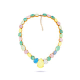 Multicolor crystal necklace