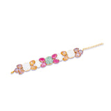 Luxury 24‑carat gold‑plated multicolor crystal statement bracelet with high‑precision Austrian crystals — minimalist sculptural design; handcrafted one‑of‑a‑kind jewelry by SILDARE Jewelry, vibrant statement bracelet for refined feminine style