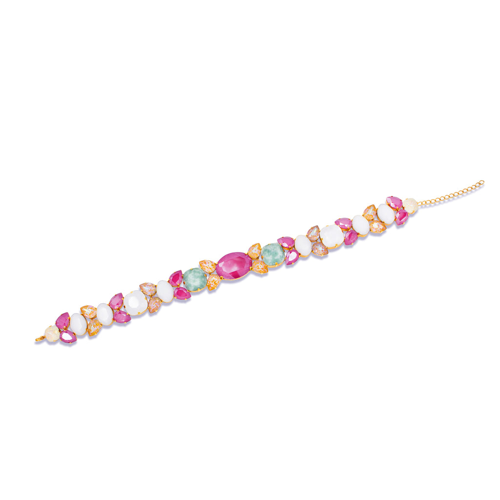 Colorful crystal choker necklace handmade luxury jewelry Sildare