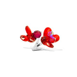 Red Red-Swarovski-crystals-silver-ring-SILDAREjewelry flowers Swarovski crystals, Silver ring