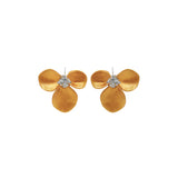 Gold Magnolia earrings