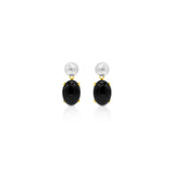 BLACK-WHITE DROP EARRINGS