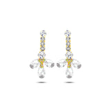 White crystal earrings