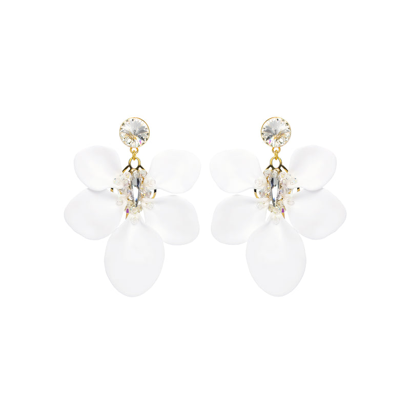 SILDARE-jewelry-white-magnolia-flower-handmade-big-statement-fashion-earrings